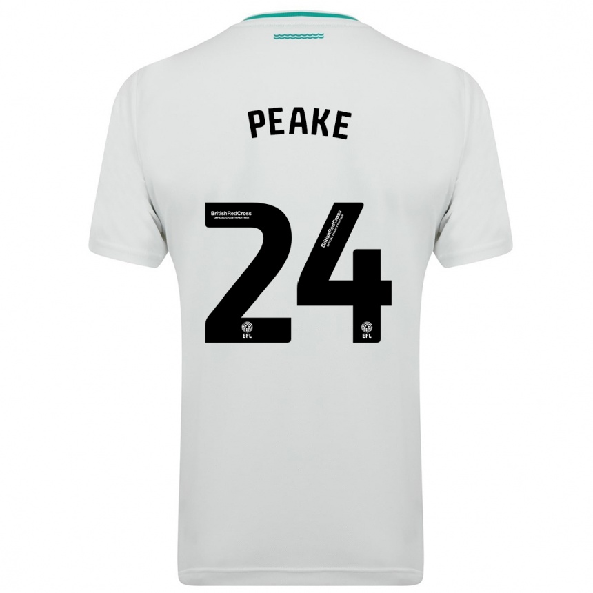 Vaikiškas Paige Peake #24 Baltas Išvykos Marškinėliai 2023/24 T-Shirt