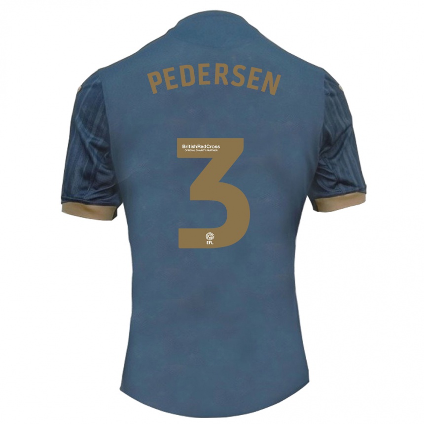 Vaikiškas Kristian Pedersen #3 Tamsi Žalsva Išvykos Marškinėliai 2023/24 T-Shirt