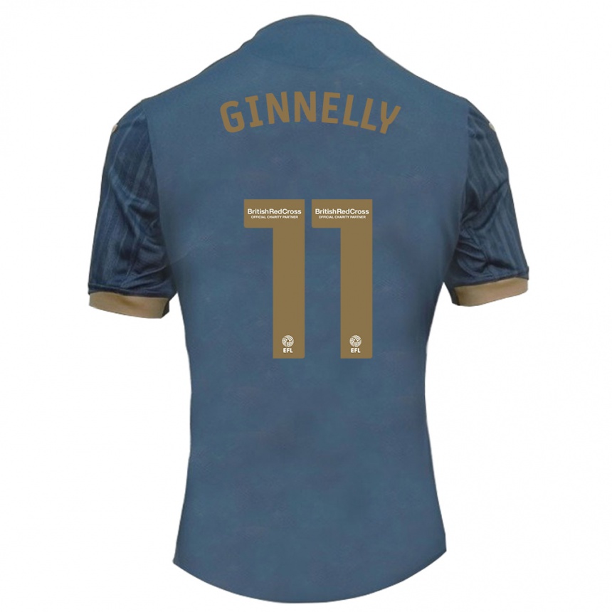 Vaikiškas Josh Ginnelly #11 Tamsi Žalsva Išvykos Marškinėliai 2023/24 T-Shirt