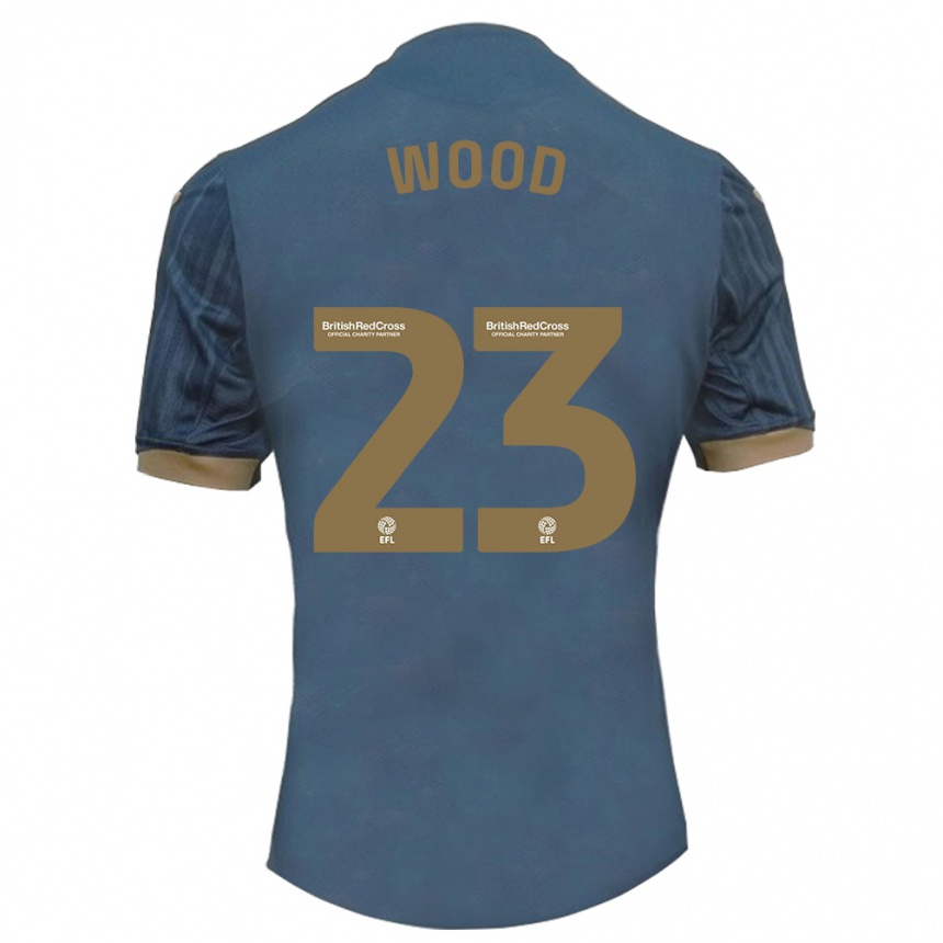 Vaikiškas Nathan Wood #23 Tamsi Žalsva Išvykos Marškinėliai 2023/24 T-Shirt