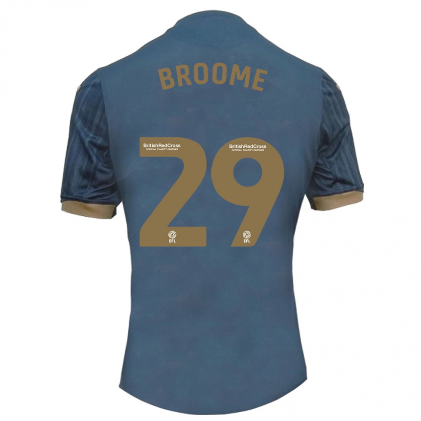 Vaikiškas Nathan Broome #29 Tamsi Žalsva Išvykos Marškinėliai 2023/24 T-Shirt