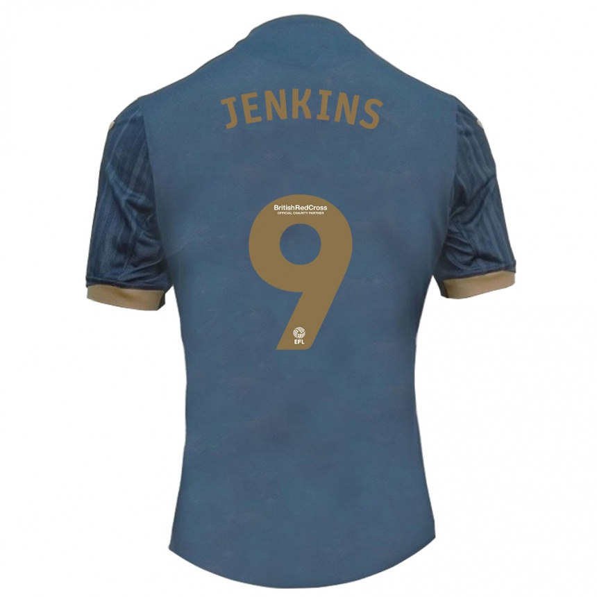 Vaikiškas Nieve Jenkins #9 Tamsi Žalsva Išvykos Marškinėliai 2023/24 T-Shirt