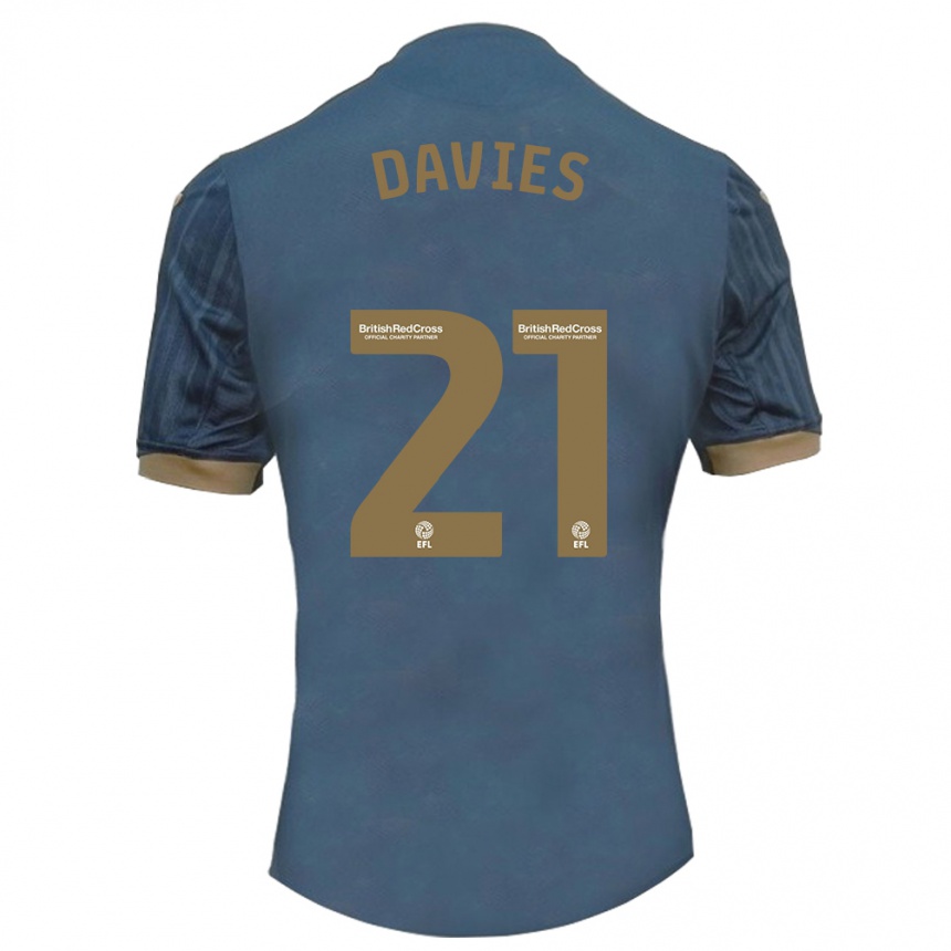 Vaikiškas Laura Davies #21 Tamsi Žalsva Išvykos Marškinėliai 2023/24 T-Shirt