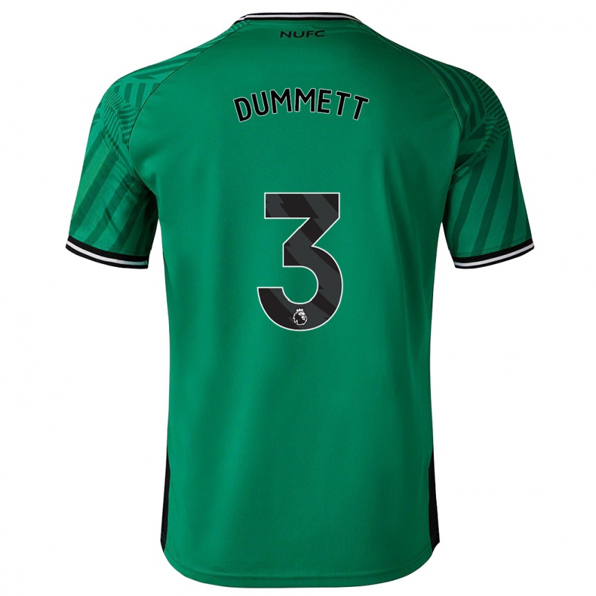 Vaikiškas Paul Dummett #3 Žalias Išvykos Marškinėliai 2023/24 T-Shirt