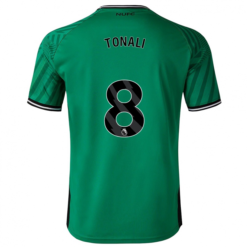 Vaikiškas Sandro Tonali #8 Žalias Išvykos Marškinėliai 2023/24 T-Shirt