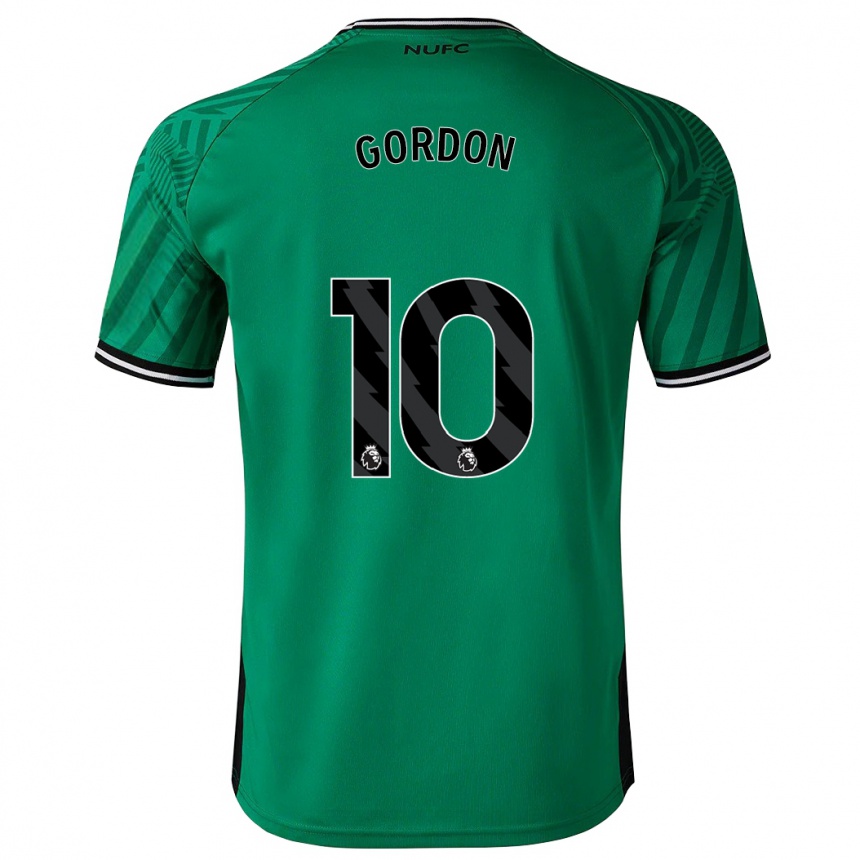 Vaikiškas Anthony Gordon #10 Žalias Išvykos Marškinėliai 2023/24 T-Shirt