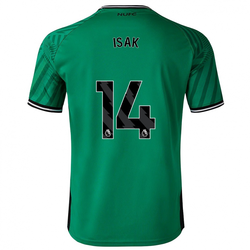 Vaikiškas Alexander Isak #14 Žalias Išvykos Marškinėliai 2023/24 T-Shirt