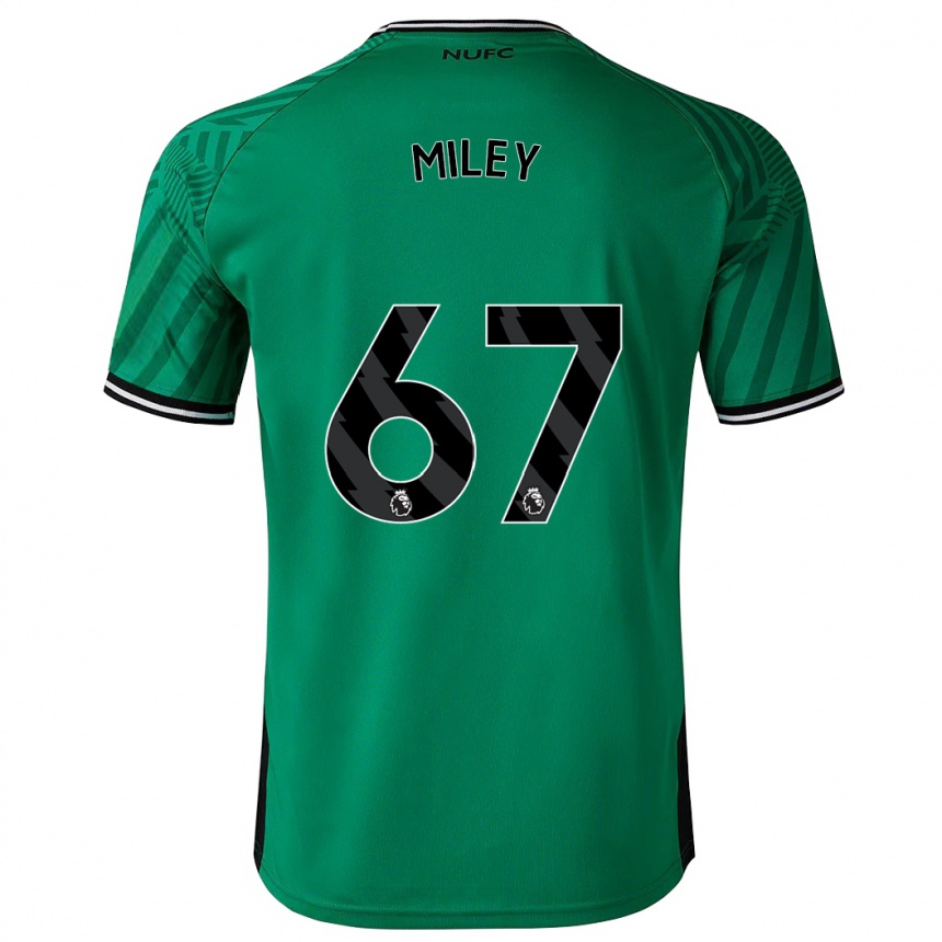 Vaikiškas Lewis Miley #67 Žalias Išvykos Marškinėliai 2023/24 T-Shirt