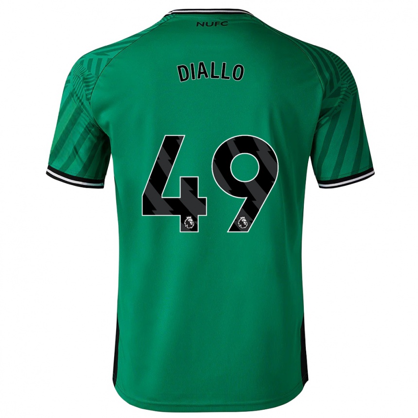 Vaikiškas Amadou Diallo #49 Žalias Išvykos Marškinėliai 2023/24 T-Shirt