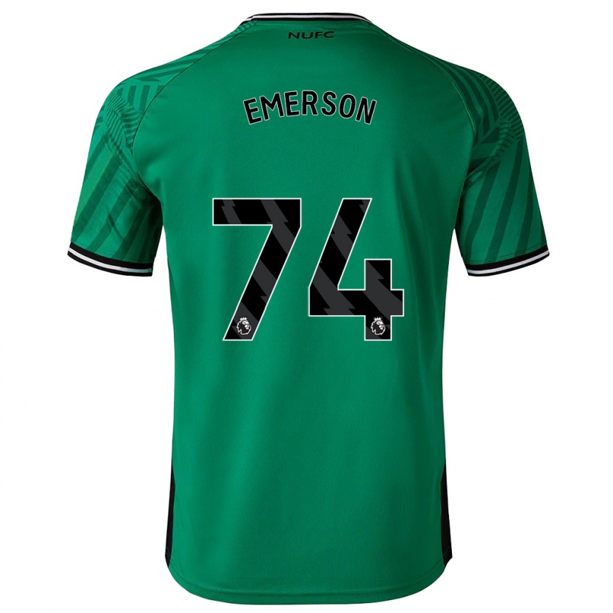 Vaikiškas Johnny Emerson #74 Žalias Išvykos Marškinėliai 2023/24 T-Shirt