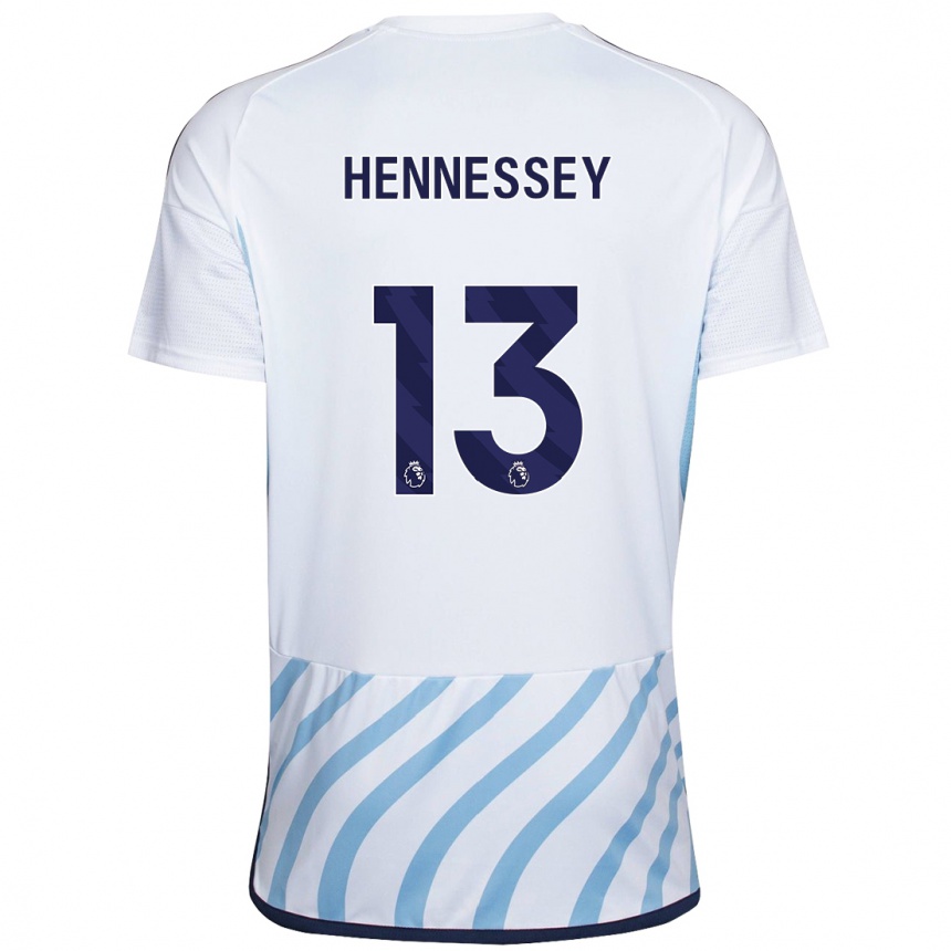 Vaikiškas Wayne Hennessey #13 Balta Mėlyna Išvykos Marškinėliai 2023/24 T-Shirt