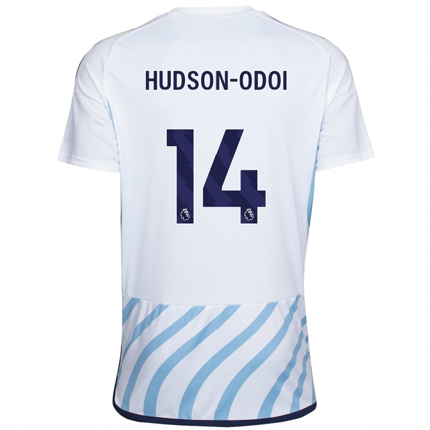 Vaikiškas Callum Hudson-Odoi #14 Balta Mėlyna Išvykos Marškinėliai 2023/24 T-Shirt