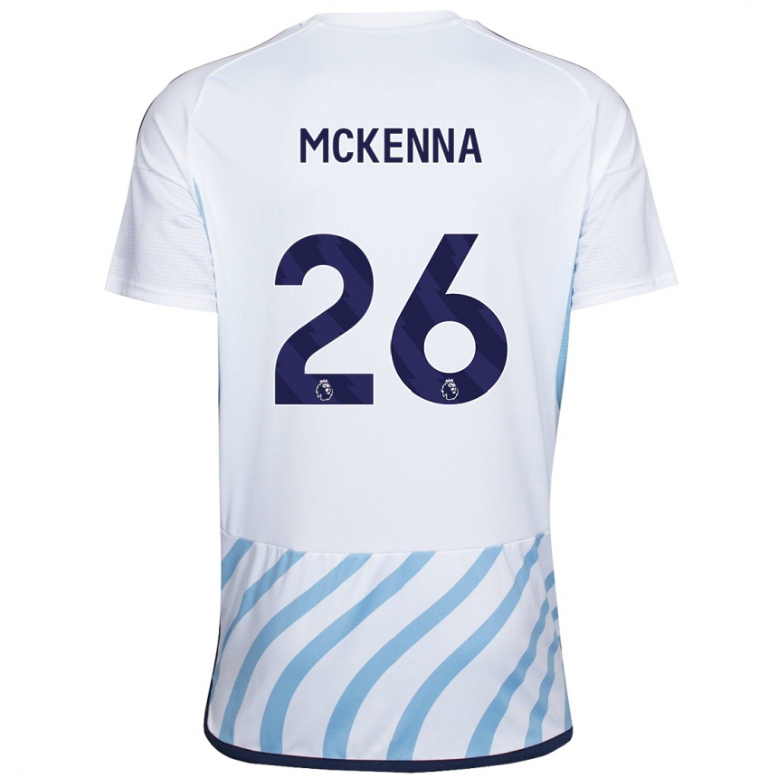 Vaikiškas Scott Mckenna #26 Balta Mėlyna Išvykos Marškinėliai 2023/24 T-Shirt