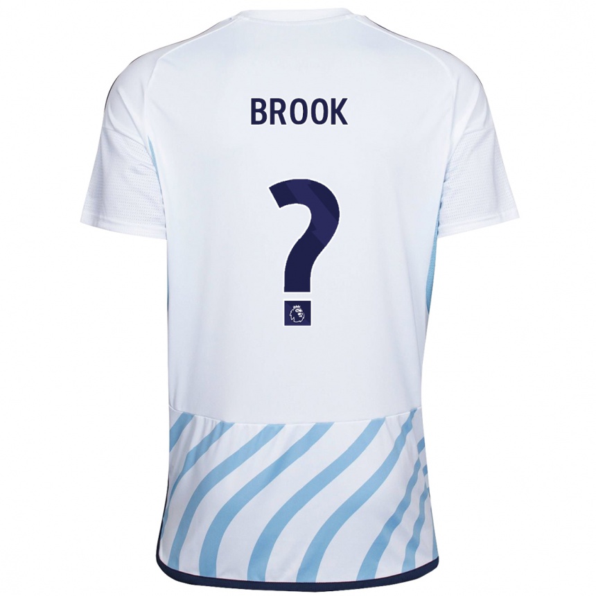 Vaikiškas Will Brook #0 Balta Mėlyna Išvykos Marškinėliai 2023/24 T-Shirt