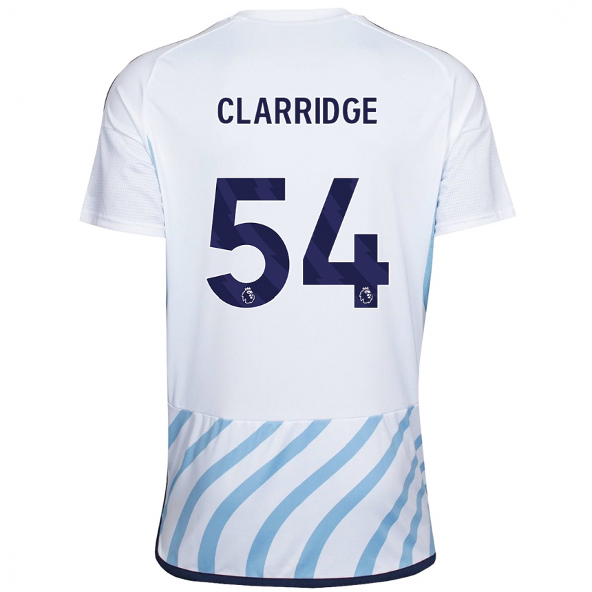 Vaikiškas James Clarridge #54 Balta Mėlyna Išvykos Marškinėliai 2023/24 T-Shirt