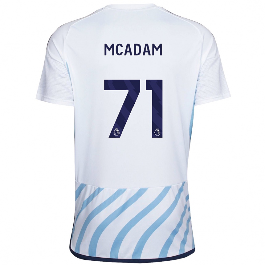 Vaikiškas Kyle Mcadam #71 Balta Mėlyna Išvykos Marškinėliai 2023/24 T-Shirt