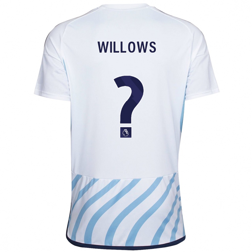 Vaikiškas Keehan Willows #0 Balta Mėlyna Išvykos Marškinėliai 2023/24 T-Shirt