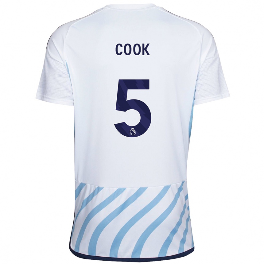 Vaikiškas Olivia Cook #5 Balta Mėlyna Išvykos Marškinėliai 2023/24 T-Shirt