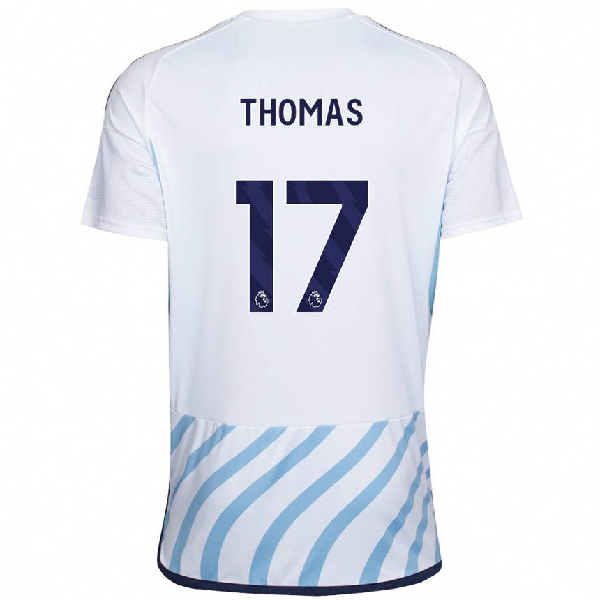 Vaikiškas Freya Thomas #17 Balta Mėlyna Išvykos Marškinėliai 2023/24 T-Shirt