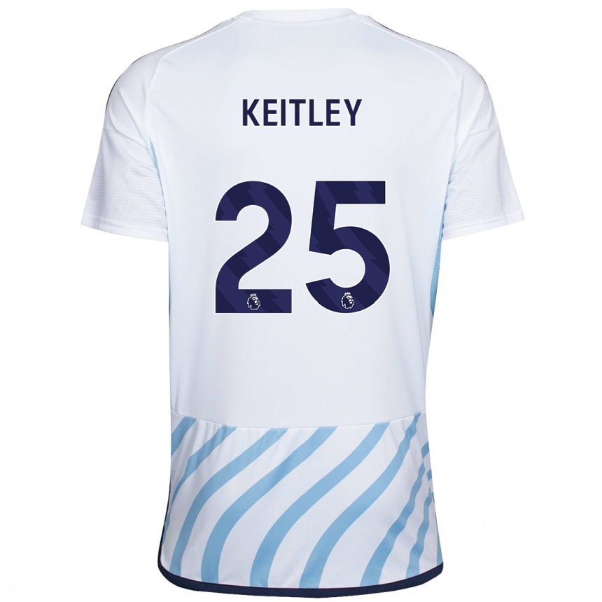 Vaikiškas Alice Keitley #25 Balta Mėlyna Išvykos Marškinėliai 2023/24 T-Shirt