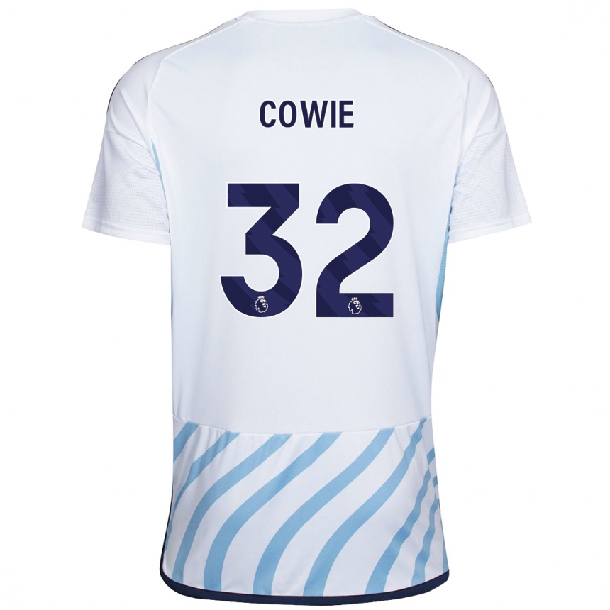 Vaikiškas Abi Cowie #32 Balta Mėlyna Išvykos Marškinėliai 2023/24 T-Shirt