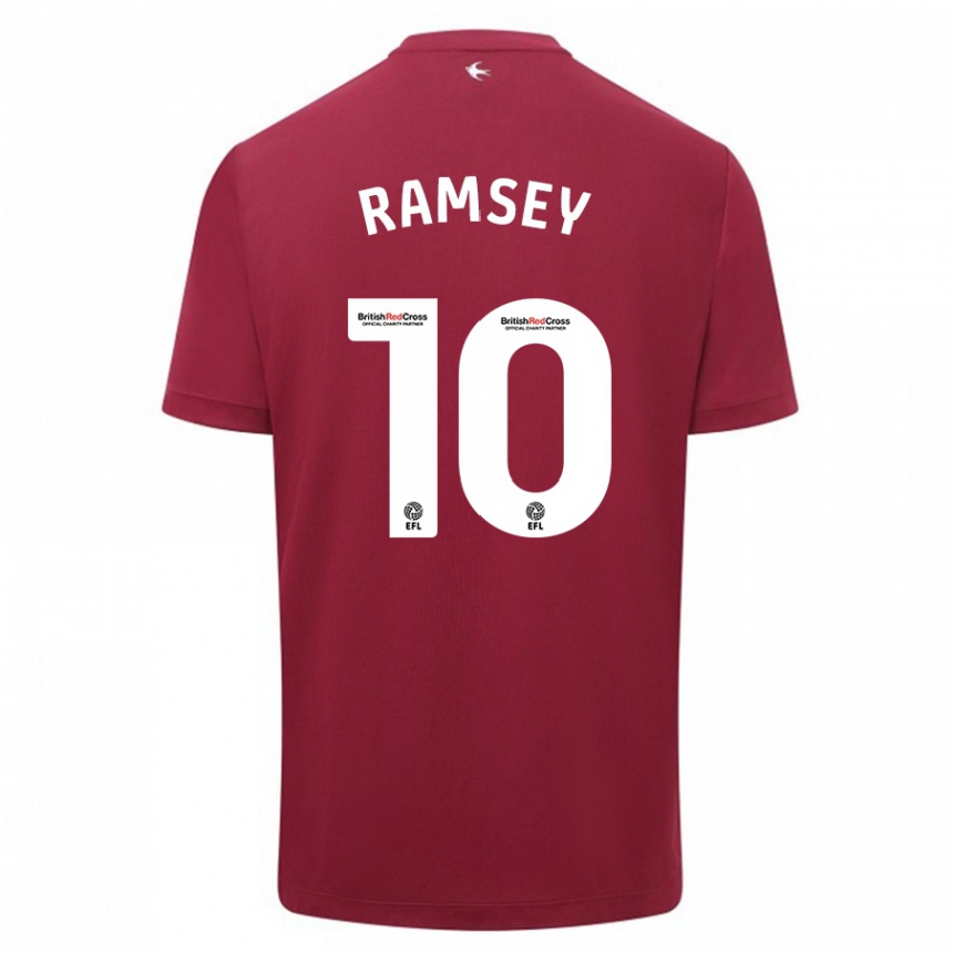 Vaikiškas Aaron Ramsey #10 Raudona Išvykos Marškinėliai 2023/24 T-Shirt