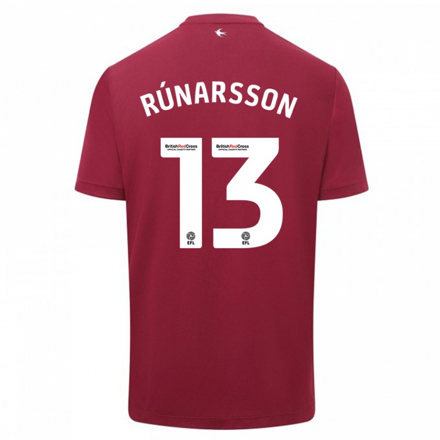Vaikiškas Runar Alex Runarsson #13 Raudona Išvykos Marškinėliai 2023/24 T-Shirt