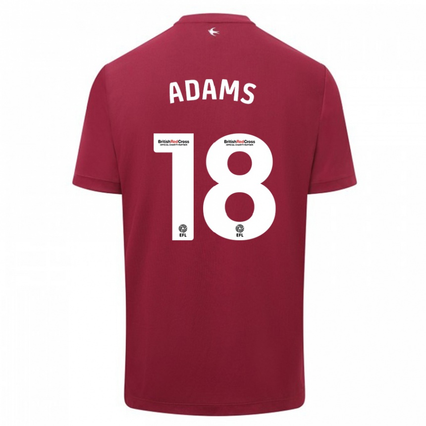 Vaikiškas Ebou Adams #18 Raudona Išvykos Marškinėliai 2023/24 T-Shirt