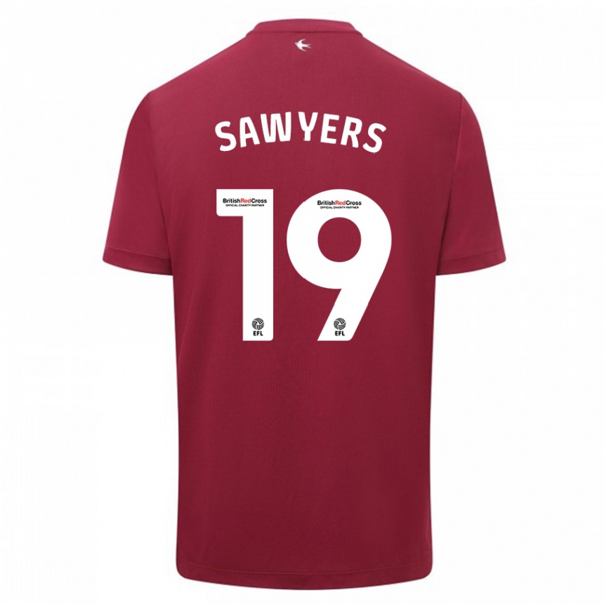 Vaikiškas Romaine Sawyers #19 Raudona Išvykos Marškinėliai 2023/24 T-Shirt