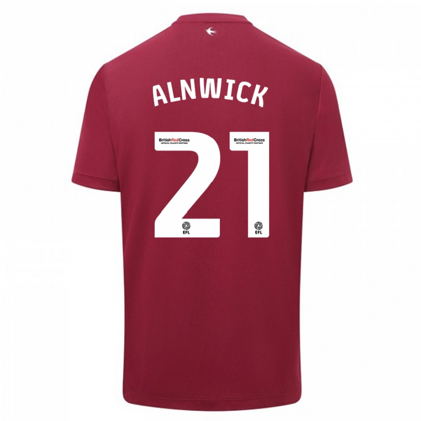 Vaikiškas Jak Alnwick #21 Raudona Išvykos Marškinėliai 2023/24 T-Shirt