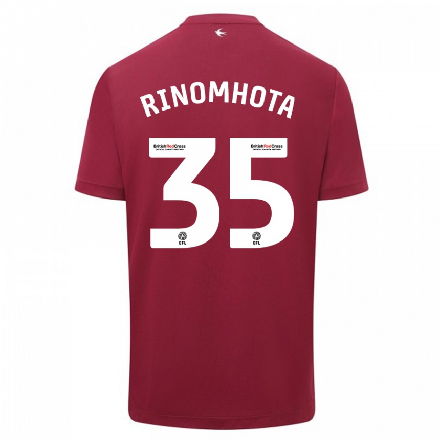 Vaikiškas Andy Rinomhota #35 Raudona Išvykos Marškinėliai 2023/24 T-Shirt