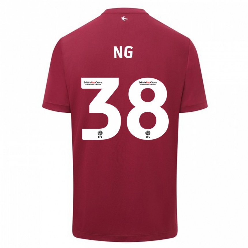 Vaikiškas Perry Ng #38 Raudona Išvykos Marškinėliai 2023/24 T-Shirt