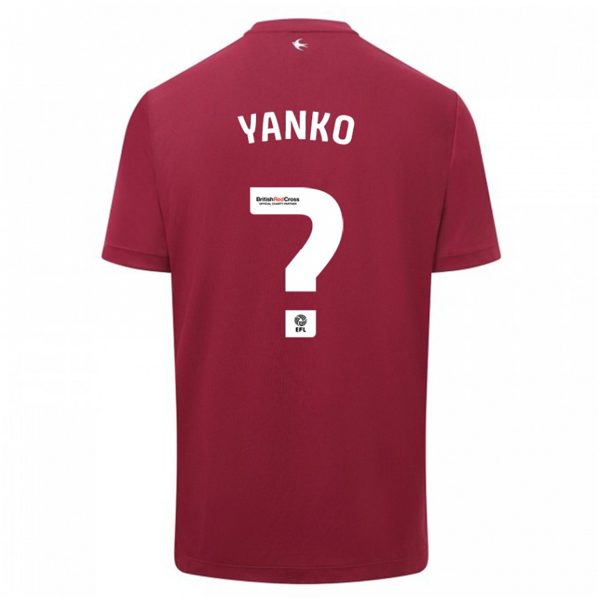 Vaikiškas Nativ Yanko #0 Raudona Išvykos Marškinėliai 2023/24 T-Shirt