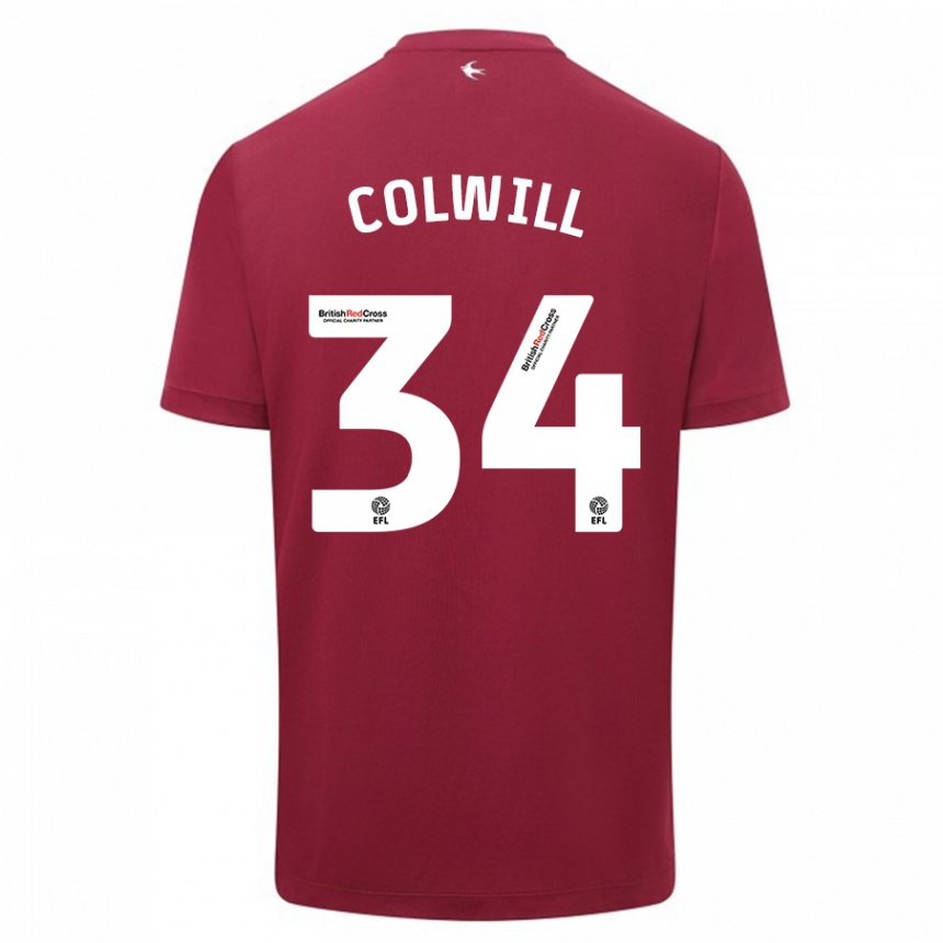 Vaikiškas Joel Colwill #34 Raudona Išvykos Marškinėliai 2023/24 T-Shirt