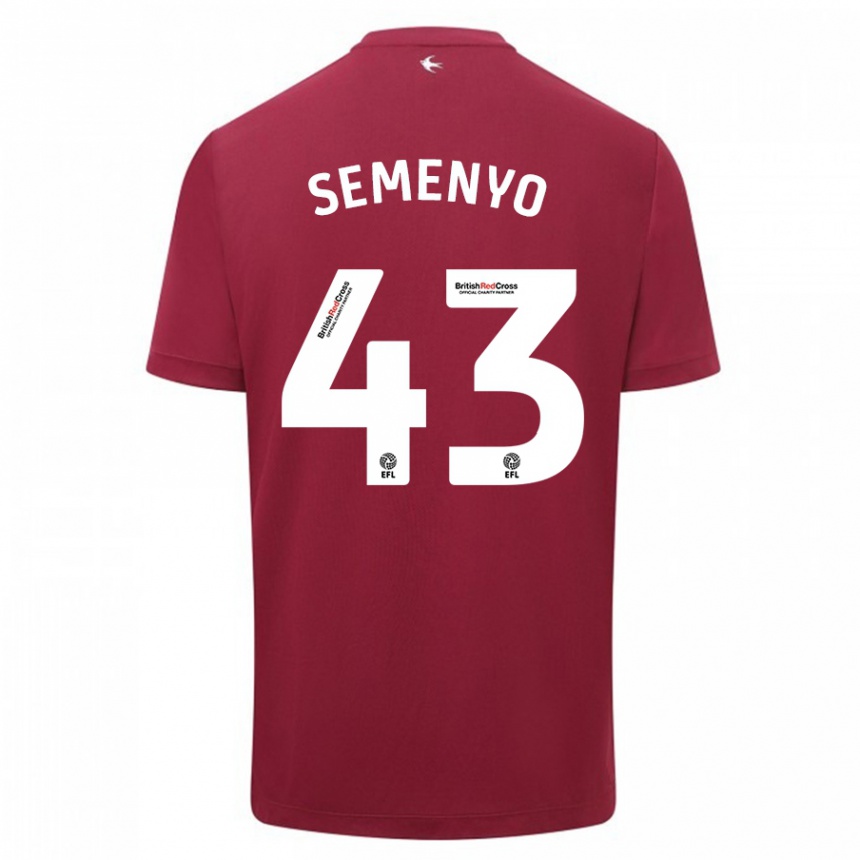 Vaikiškas Jai Semenyo #43 Raudona Išvykos Marškinėliai 2023/24 T-Shirt