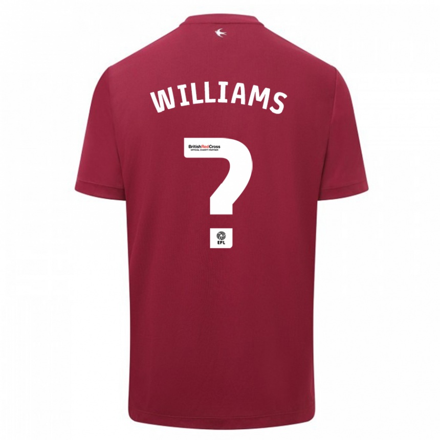 Vaikiškas Noah Williams #0 Raudona Išvykos Marškinėliai 2023/24 T-Shirt