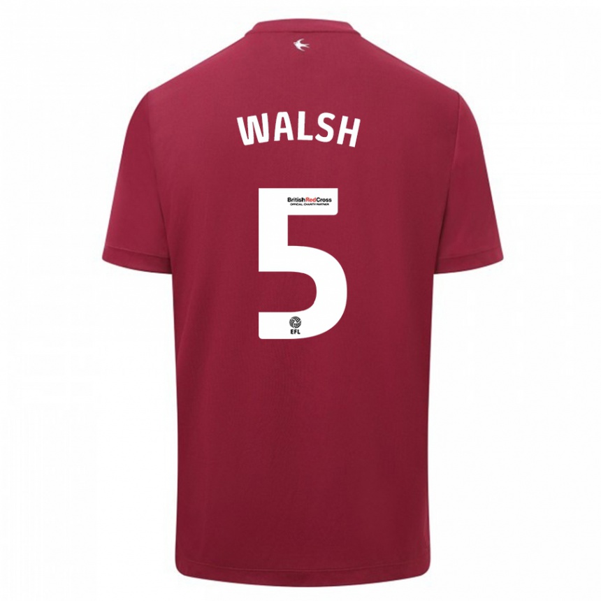 Vaikiškas Siobhan Walsh #5 Raudona Išvykos Marškinėliai 2023/24 T-Shirt