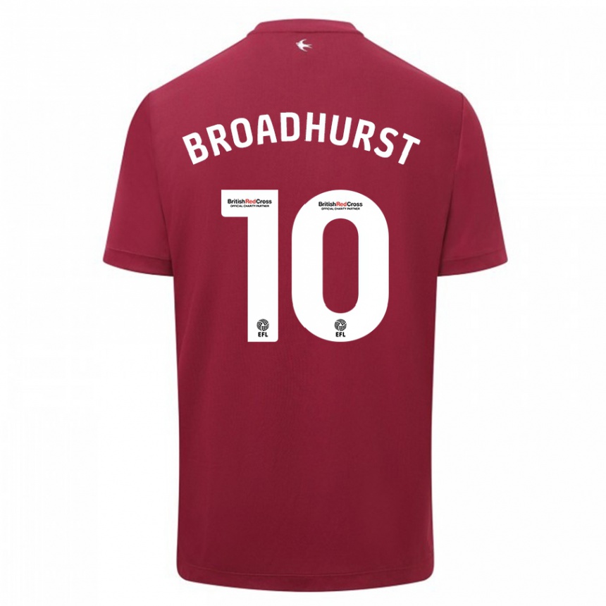 Vaikiškas Danielle Broadhurst #10 Raudona Išvykos Marškinėliai 2023/24 T-Shirt