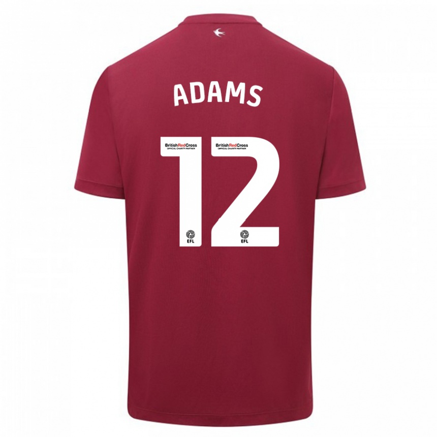 Vaikiškas Kelly Adams #12 Raudona Išvykos Marškinėliai 2023/24 T-Shirt