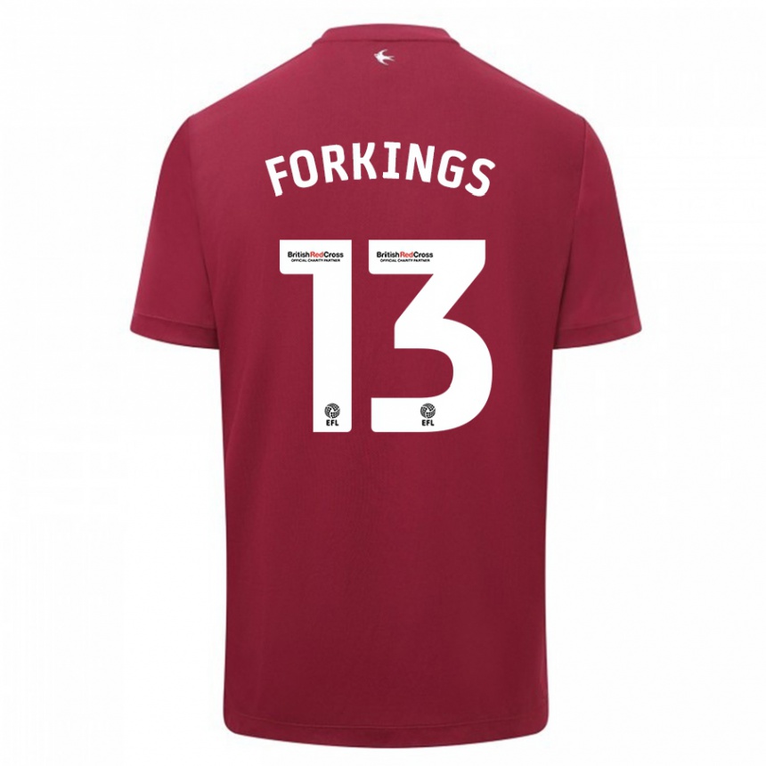 Vaikiškas Amelia Forkings #13 Raudona Išvykos Marškinėliai 2023/24 T-Shirt