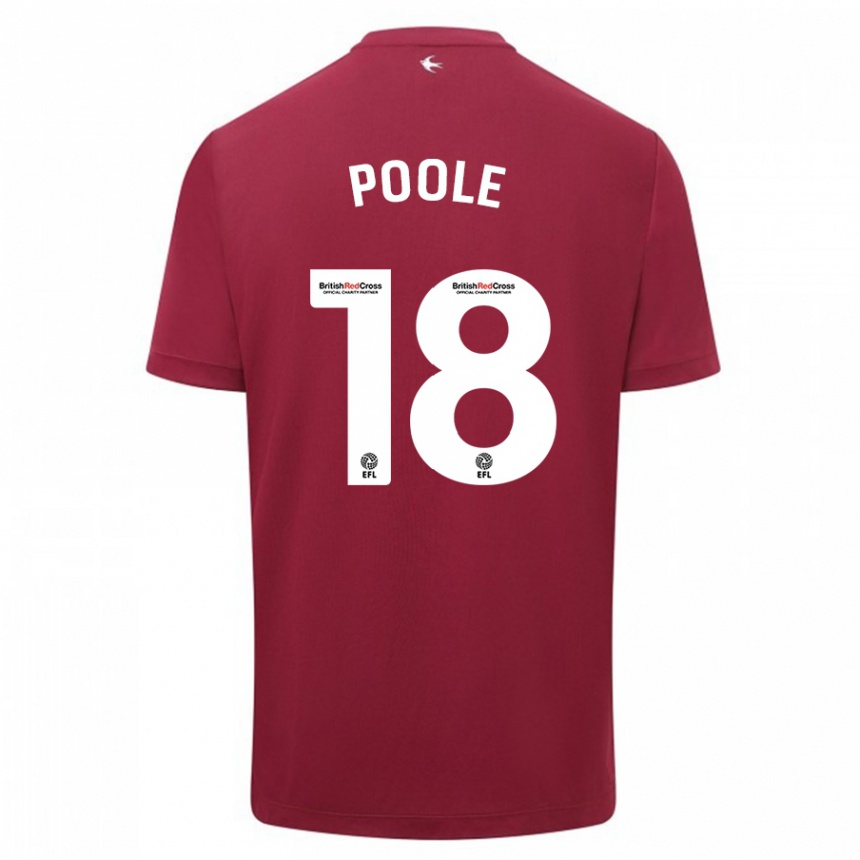 Vaikiškas Phoebie Poole #18 Raudona Išvykos Marškinėliai 2023/24 T-Shirt