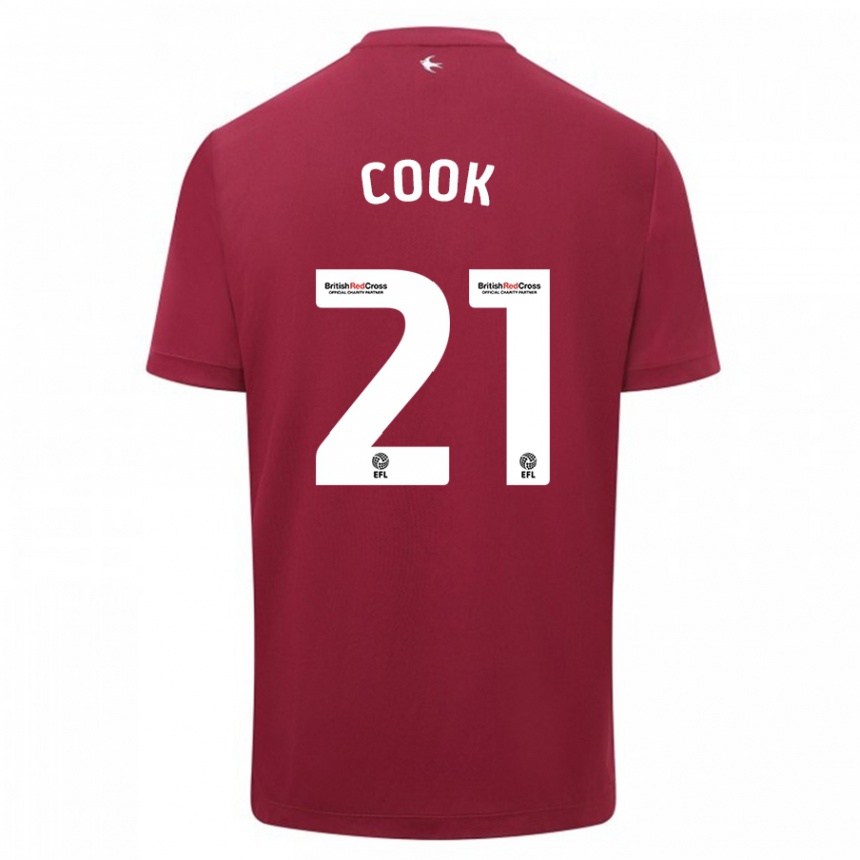 Vaikiškas Mikayla Cook #21 Raudona Išvykos Marškinėliai 2023/24 T-Shirt