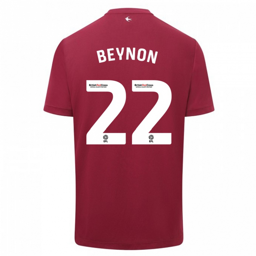 Vaikiškas Emma Beynon #22 Raudona Išvykos Marškinėliai 2023/24 T-Shirt