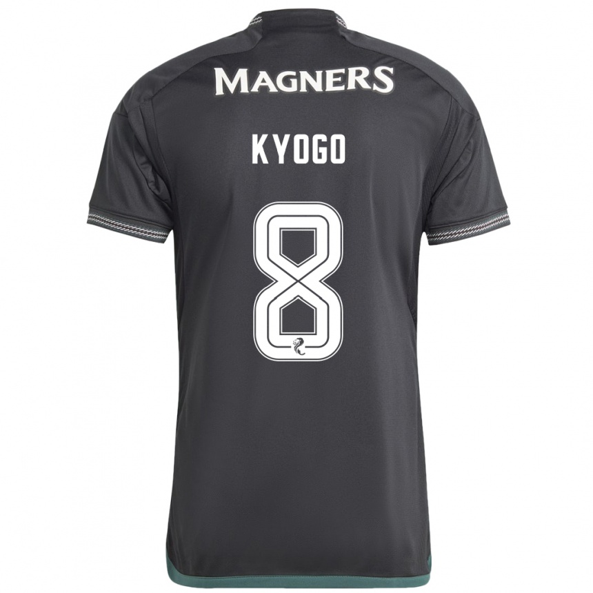 Vaikiškas Kyogo Furuhashi #8 Juoda Išvykos Marškinėliai 2023/24 T-Shirt