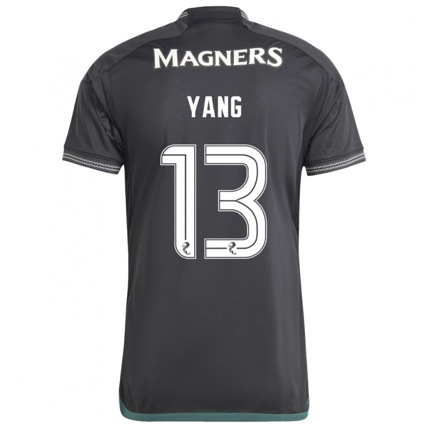 Vaikiškas Hyun-Jun Yang #13 Juoda Išvykos Marškinėliai 2023/24 T-Shirt