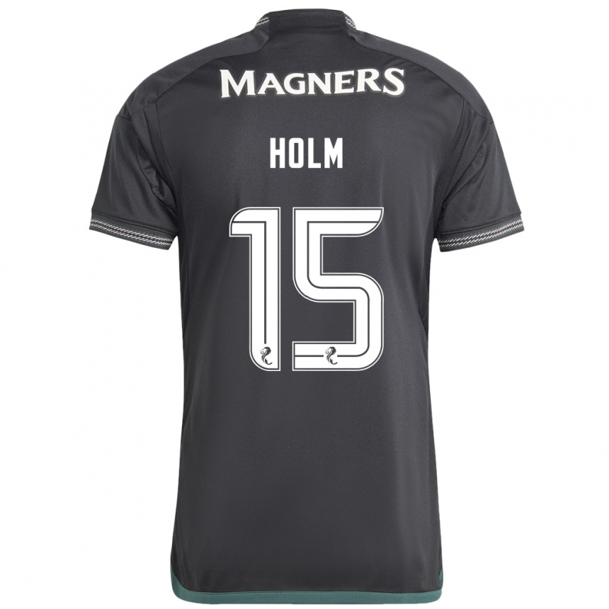 Vaikiškas Odin Thiago Holm #15 Juoda Išvykos Marškinėliai 2023/24 T-Shirt