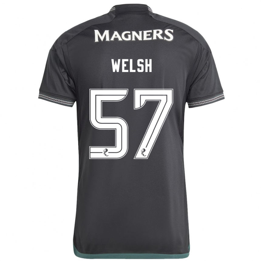 Vaikiškas Stephen Welsh #57 Juoda Išvykos Marškinėliai 2023/24 T-Shirt