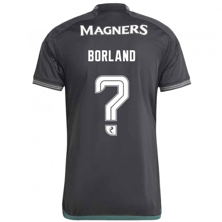 Vaikiškas Hayden Borland #0 Juoda Išvykos Marškinėliai 2023/24 T-Shirt