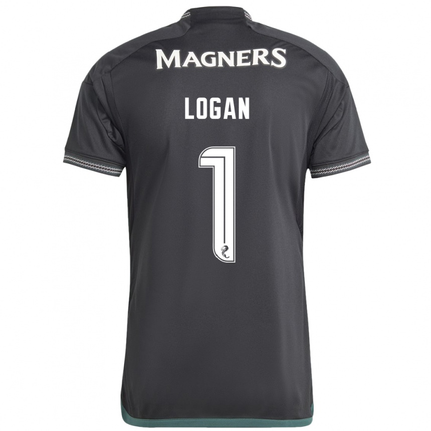 Vaikiškas Chloe Logan #1 Juoda Išvykos Marškinėliai 2023/24 T-Shirt