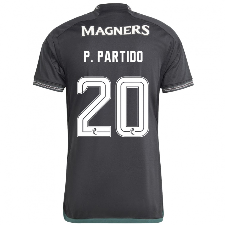 Vaikiškas Paula Partido #20 Juoda Išvykos Marškinėliai 2023/24 T-Shirt